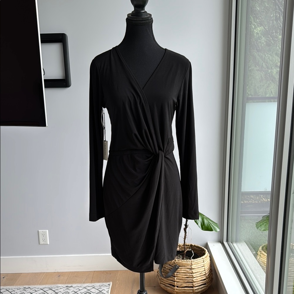 Elegant Black Wrap Dress